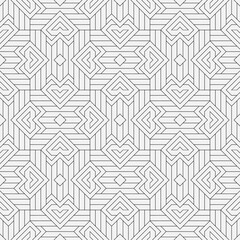 Vector seamless pattern. Modern stylish texture. Monochrome, linear abstract background.