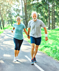 outdoor senior fitness woman man lifestyle active sport exercise healthy fit retirement