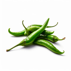 green chili isolated image on white background 