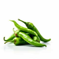 green chili isolated image on white background 