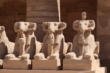 Avenue of the Sphinxes at Karnak temple in Luxor, Egypt 