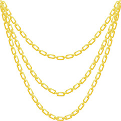 Gold chain necklace PNG 2023051946
