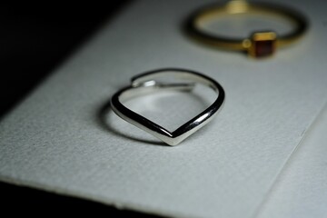 wedding rings on a keyboard