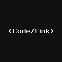 Vector code link logo vector design