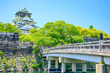 Fototapeta premium 初夏の大阪城 大阪府大阪市 Osaka Castle in early summer. Oosaka Pref, Oosaka City.