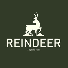 Deer logo design premium vector