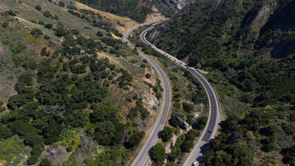 Fototapeta na wymiar Highway 1 at Gaviota Pass, Santa Barbara County