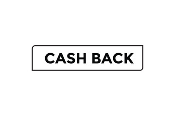 Obraz premium Cash back button web banner templates. Vector Illustration