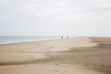 Foto op Aluminium Silhouettes on the beach in Renesse, Zeeland, the Netherlands © Mira Drozdowski
