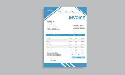 Simple creative invoice template	
