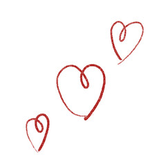 Hand drawn hearts, minimal hearts for planners.