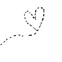 Hand drawn hearts, minimal hearts for planners.