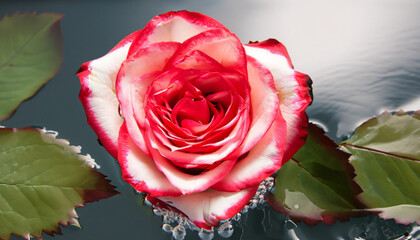 red rose with water drops, Spring 