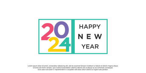 2024 logo design vector with creative unique style premium vector