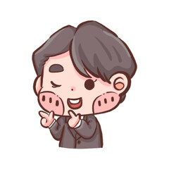Fototapeta premium cute manager hand drawn