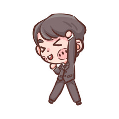 cute manager hand drawn