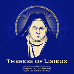 Catholic Saints. Therese of Lisieux (1873-1897), also known as Saint Therese of the Child Jesus and the Holy Face, was a French Catholic Discalced Carmelite nun who is widely venerated in modern times - obrazy, fototapety, plakaty