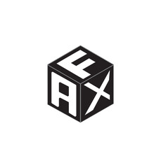 These vectors are cube letter logo design in black and white background.