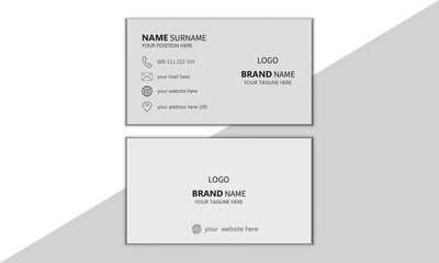 Marketing Simple, Creative & modern Business Card Template Layout.Luxury business card design template. Visiting card for business and personal use.Vector illustration design.