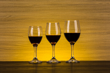 Exquisite and beautiful elevated glass red wine glass