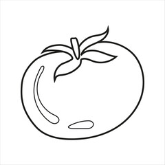 Vector illustration of tomato in doodle style