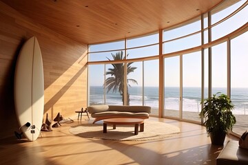 Zen-inspired Living Room with Coastal Views: Serene Aesthetics and Beach Harmony