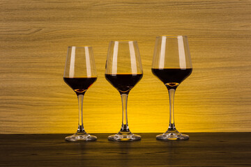 Exquisite and beautiful elevated glass red wine glass