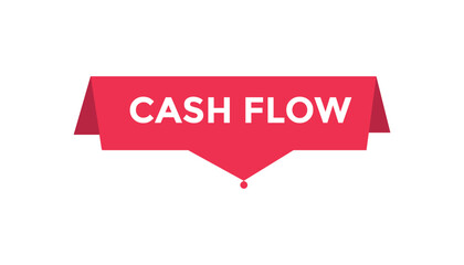 Cash flow button web banner templates. Vector Illustration