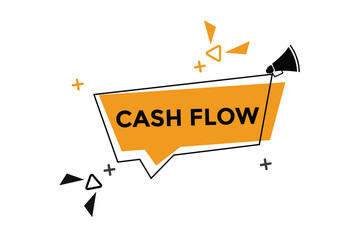 Cash flow button web banner templates. Vector Illustration