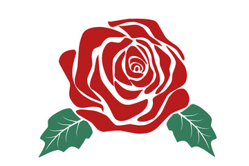 red rose PNG illustration isolated at transparent background