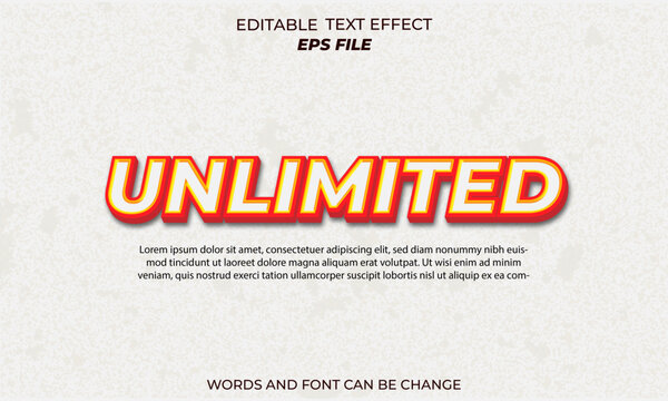 unlimited text effect, font editable, typography, 3d text 