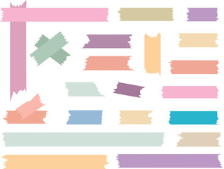  Trendy Set Colorful sticky strips. Decorative tape mini washi sticker decoration set