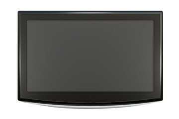 Modern screen lcd on white background, television, 3d render illustration.