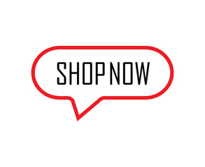 shop now button on white background