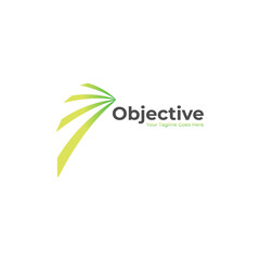 Objective Logo Vector Design in green, goals logo