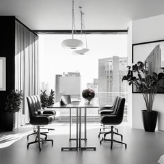 Black and White Office 1