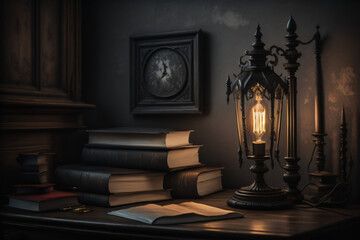 Antique desk Light - Generative AI