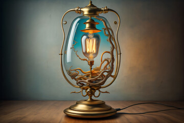 Antique desk Light - Generative AI
