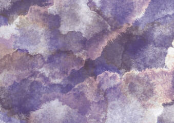 抽象的な紫色の水彩背景イラスト。ビジネスのパンフレット、カード、ポスター、バナー、ウェブサイト、映像などの背景として。