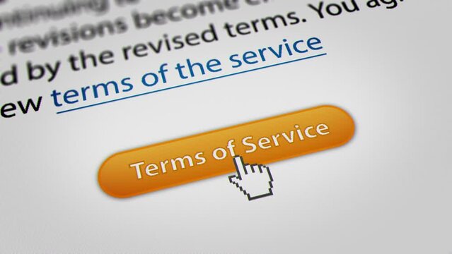 Animated Mouse Cursor Clicking "Terms of Service" Button
