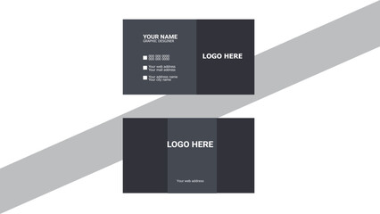 Business card design template, Clean professional business card template, visiting card, business card template.Professional business card template with photo place holder.