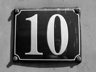 Nummer Zahl Ziffer 10 für Geburtstag oder Jubiläum