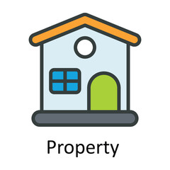 Property  vector  Fill  outline Icon Design illustration. Taxes Symbol on White background EPS 10 File