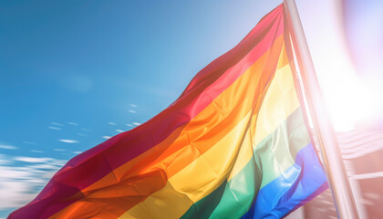 Fototapeta premium LGBT community concept celebrating the diversity at the pride month. Generative AI illustrations