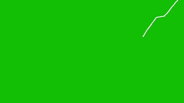 White lines animation on green screen 4k stock video footage.