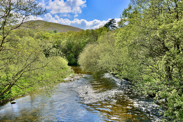 The River Wye in Powys, Wales.