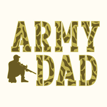 Army Dad Retro Military Dad T-Shirt Design