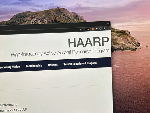 Fairbanks, U.S. - May 19, 2023: Website High Frequency Active Auroral Research Program (HAARP).