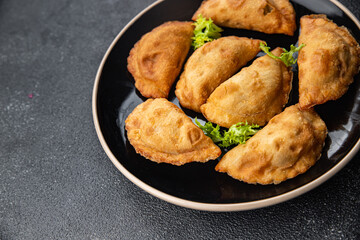 empanadas pies stuffed meat meal food snack on the table copy space food background rustic top view