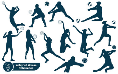 Woman Traveling for Adventure Silhouettes vector illustration